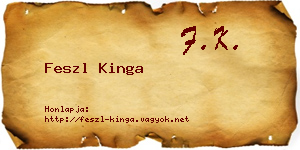 Feszl Kinga névjegykártya
